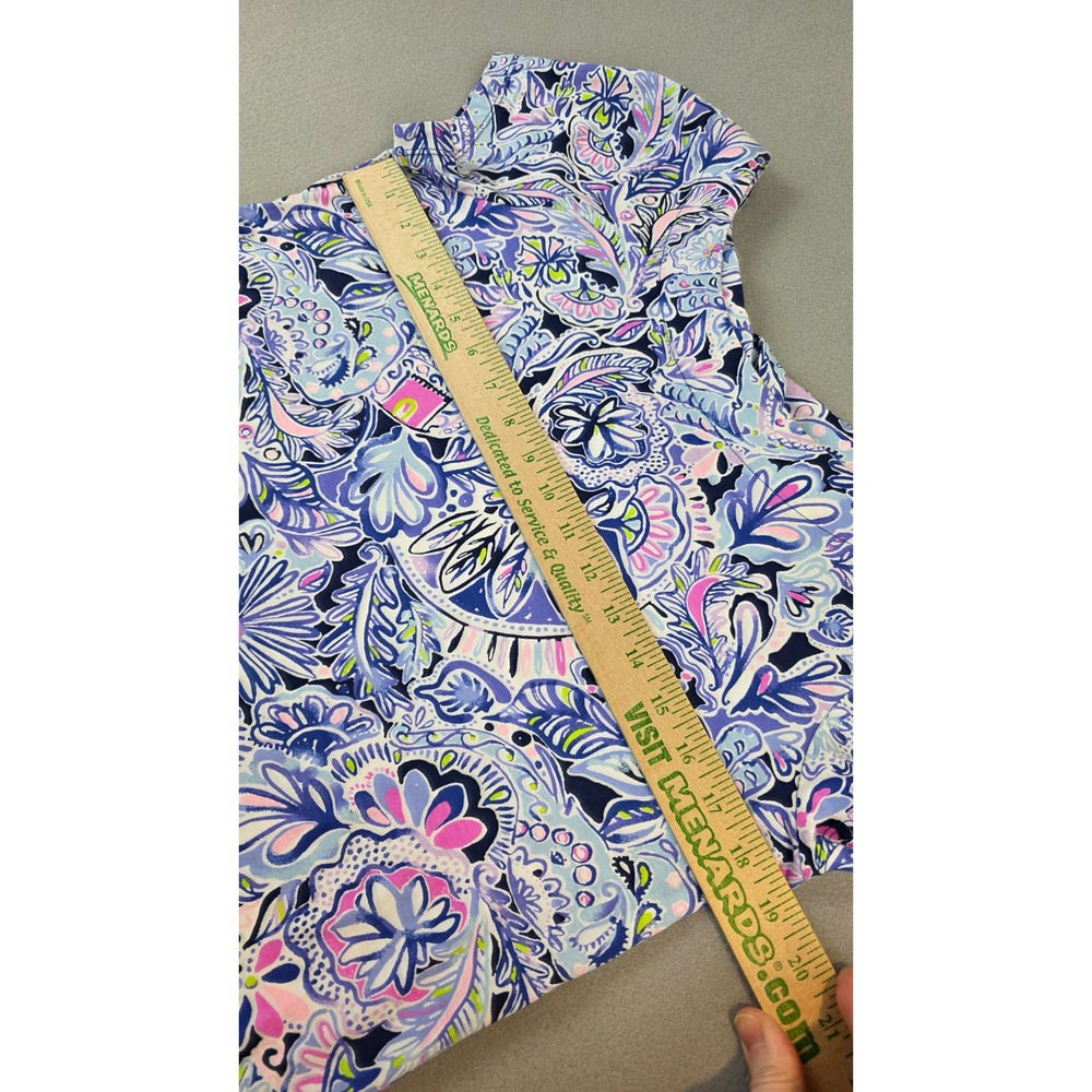 Lilly Pulitzer Bay Dress Elephant Namaste in the Jungle Swing Cotton Jersey sz L - Picture 3 of 9